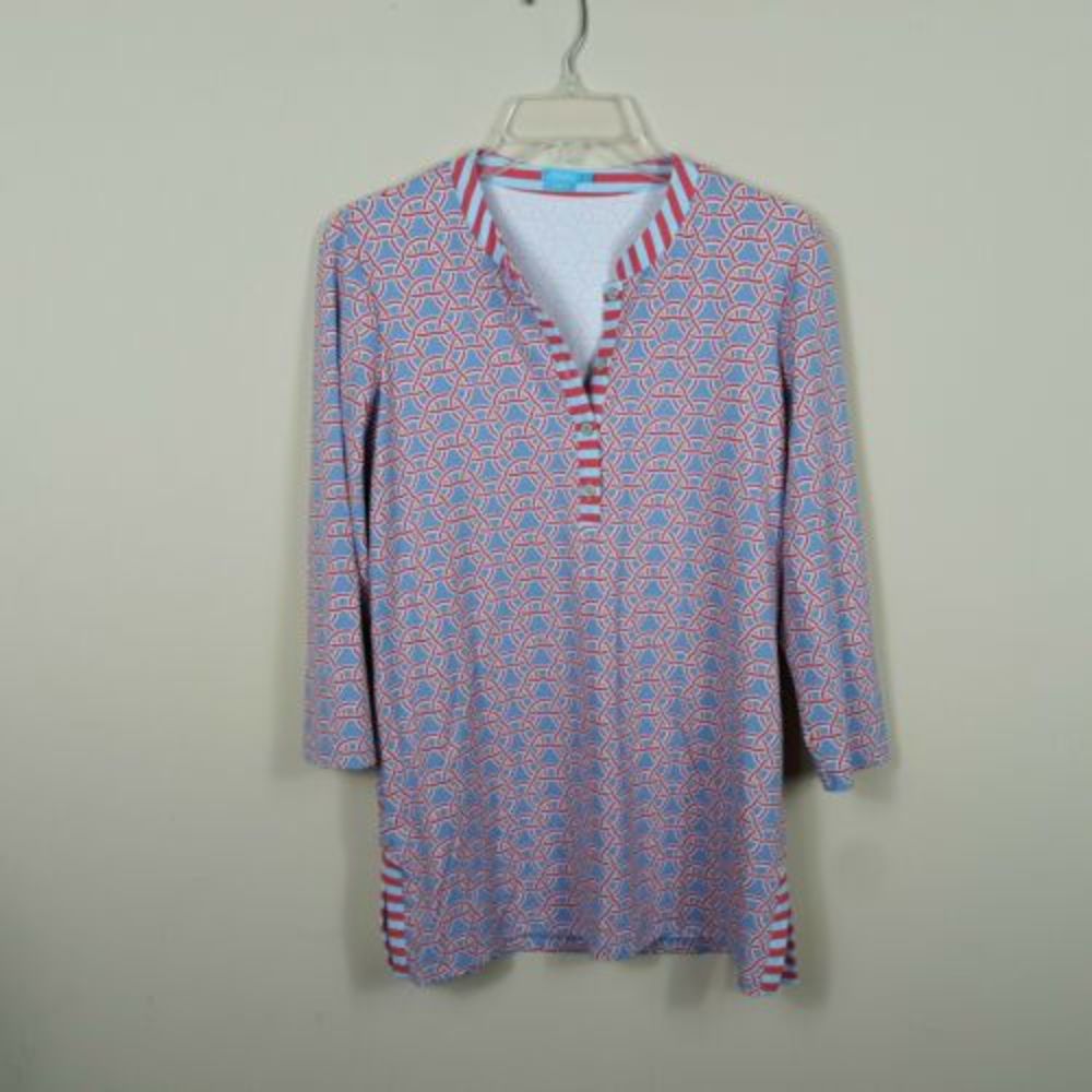 J Mclaughlin  Geo Print Catalina Cloth Tunic Top